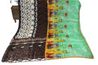 2 Pc Fabric Saree Indian Vintage Georgette Material Home Decor Printed Used Sari