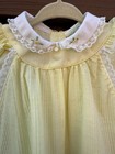 Vintage Tiny Tots Yellow Baby Girl Dress No Size Tag  newborn  Lace
