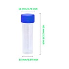 50 Pack 5ml Cryo Tubes   plastic Graduated Vial Tube With Screw Caps small    