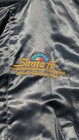 Vintage 1990s Sante Fe Las Vegas Casino  Mens Medium Black Satin Bomber Jacket