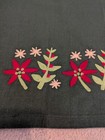 Set Of 4 Crate   Barrel Green Poinsettia Holiday Dish Towel Kitchen Tea 20x30   