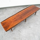 Mid Century Modern Coffee Table Surfboard Walnut Lane Drexel Vintage Mcm 70 