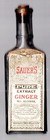 1918 Sauer s Pure Extract Ginger Unopended Embossed Bottle W  Label Original Box