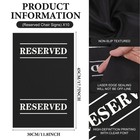 10 Pcs Microfiber Suede Reserved Chair Signs Cloth Church 10pcs  Black