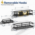 Shower Caddy Adhesive  No Drill Bathroom Shower Organizers  With Removable Hooks