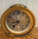 Chelsea Ship   s Bell 4 1 2    Brass Clock Nib 20500