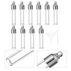  Glass Bottle Pendant Mini Jars Wishing Bottles Decorative Charms