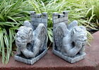 Peering Gargoyle Statue Medieval Bookends Sculpture Pair