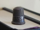 Antique Simon Brothers Sterling Silver Size 8 Sewing Honeycomb Thimble - Tf1017