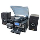 Vintage Bluetooth Vinyl Record Player With Dual Speakers  10-in-1 Turntable  Cd 