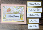 Stampin Up Card Kit Happy Birthday Thinking Of You Just A Note Flowers Bouquet