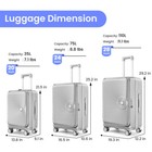 3pc Hard Shell Luggage Set W spinner Wheels   Tsa Lock Lightweight Expandable 