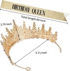 Gold Crown For Women Crystal Princess Tiaras Rhinestone Queen Headband Birthday