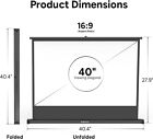 Wemax 40  Portable Projector Screen Hd 16 9  Foldable Tabletop Pull-up Stand For