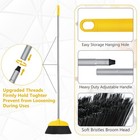 Broom For Hardwood Floors Indoor 55  Long Handle Broom  C-yellow black