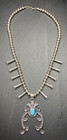 Necklace Squash Blossom Sterling Silver Turquoise Naja  