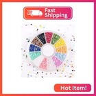 1800pcs Half Round Pearl Beads 2mm Mixed Ab Color Diy Nail Art Jewlery Making Sc