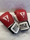 Title Boxing Gel Intense Leather Gloves 16oz Red World Heavy Bag Mma Training