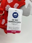 Whisker City Cat Vest Harness   Leash Set For Kittens  Strawberry Theme