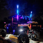 Colight Pair 3ft Whip Lights Rgb Led Lighted Antenna W  Flag   Remote Utv Atv
