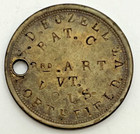 1861 Civil War Dog Tag Samuel Buzzell 3rd Vermont Artillery Battle Of Gettysburg