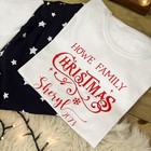 Family Christmas Pyjamas With Name  Navy Matching Pj Set Kids Baby Toddler Adult