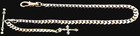 Gold Plated Custom Made Pocket Watch Chain With T-bar And Cross Fob 