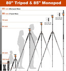 80 85 Inches Heavy Duty Tripod For Camera And Phone  85  Camera Monopod Tripods 
