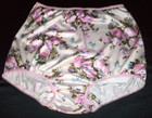 Vtg Vanity Fair Style Pink Floral Double Nylon Gusset Panty Panties L 7
