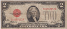 1928 D  2 Red Seal Two Dollar Bill 1928d United States Legal Tender Note Fr 1505