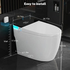 Smart Toilet With Heated Seat  Auto Flush And Foot Sensor  Modern One-piece Toil