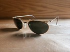 Vintage Bausch   Lomb Ray Ban Gold Deco Metal Oval W1536 Sunglasses  1990s 