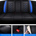 For Ford Focus Full Set Car Seat Covers Waterproof Pu Leather Black Blue