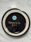 Vintage Tiffany 1977 Black Cat Trinket Dish With Blue Label