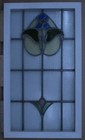 Pretty Floral Large Old English Leaded Stained Glass Window 18 5  X 32 5 