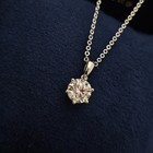 1ct Solitaire Lab Diamond Pendant 14k 18k pt Gold Lab Grown Necklace For Her