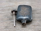 Vintage Miniature Small Perfume Flask Silver Estate Jewelry Floral Victorian