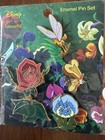 Disney Loungefly Alice In Wonderland Flowers   Butterfly 4 Pin Set Rare Mint