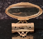 Vintage Stratton England  butterfly  Oval Lipstick Holder With Mirror Unique