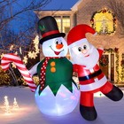 6ft Christmas Snowman Santa Claus Inflatable Outdoor Yard Decoration Led Blow-up