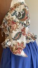 Jacobean Botanical Print- Colonial  Outlander  Ren Faire  Pirate Bodice  L xl 