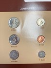 Coin Sets Of All Nations 1980-1991 Republic Of Zimbabwe 6 Pcs W  Cancelled Stamp