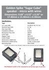 Golden Spike Hobbies Sugar Cube Speaker    micro    8 Ohm  With Wires