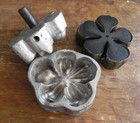 3-pc Set Antique Flower Making Mold Tool Upper   Lower Mold And Cutter  516