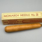 Antique Monarch Rug Needle No 2 Adjustable For Rug Yarn And Fine Cut Rags W Box