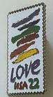 Usps Stamp Pin 1984 22    Love  Colorful Soft Enamel Lapel Pin 