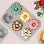 2 Pack Silicone Donut Molds 6 Cavity Donut Baking Pans For Homemade Baked Cake