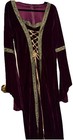 Medieval Renaissance Velvet Gown Dress Bell Sleeves Celtic Trim Cosplay