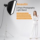9 2 Ft Stainless Steel Light Stand Photography  2 Pack Heavy Duty Photography   