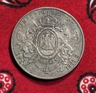 1866 Mexico 1 Peso Silver Coin Maximiliano 